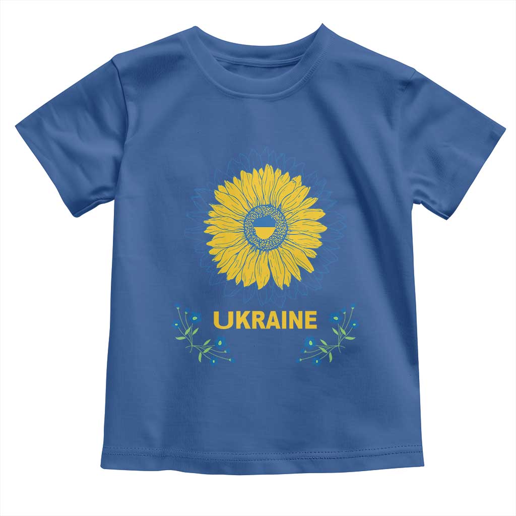 Ukraine Sunflower Toddler T Shirt Ukrainian Flag