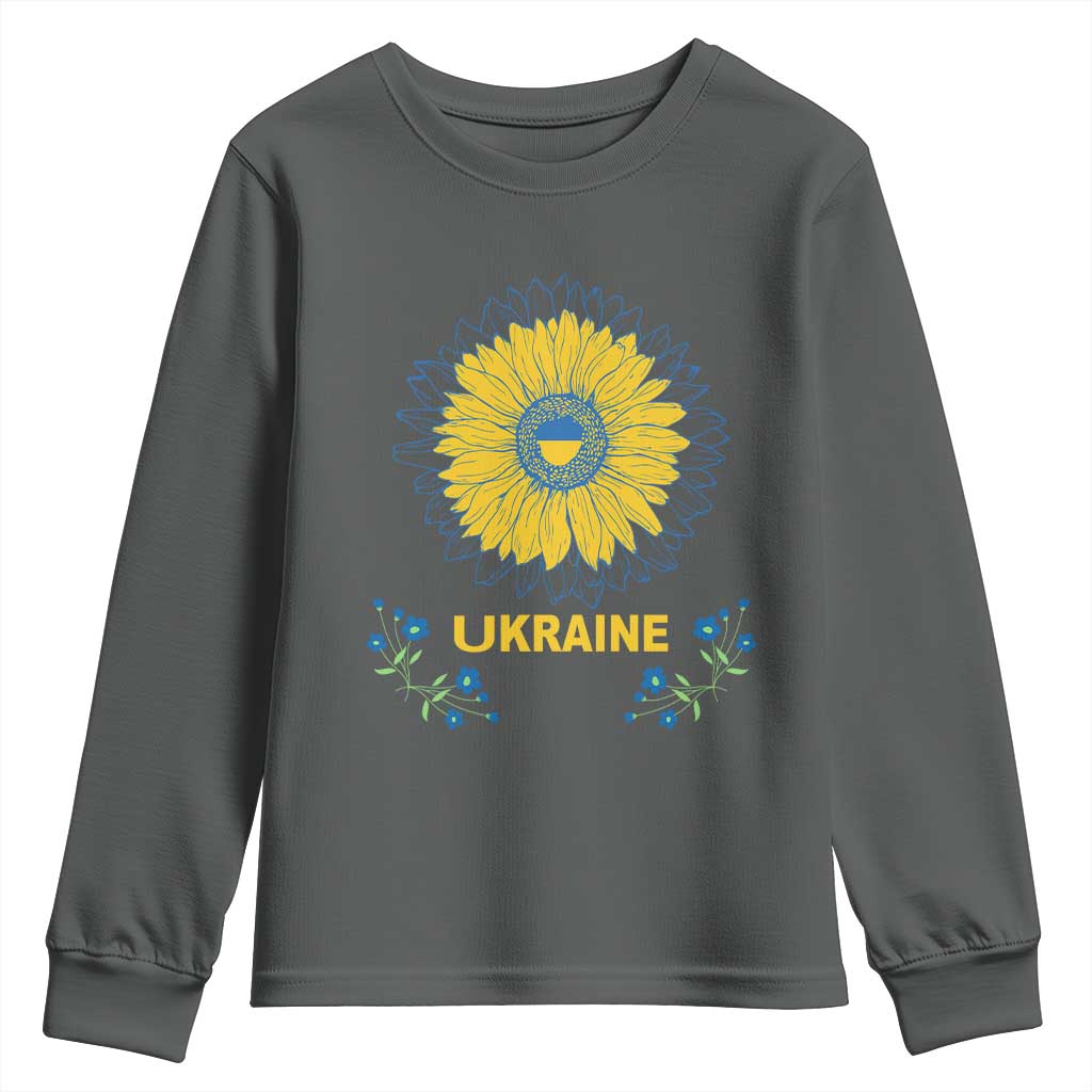 Ukraine Sunflower Youth Sweatshirt Ukrainian Flag