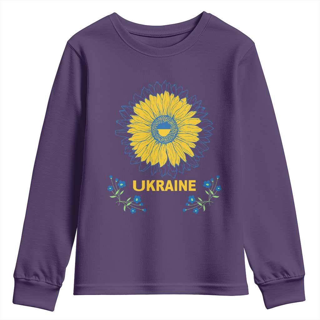 Ukraine Sunflower Youth Sweatshirt Ukrainian Flag