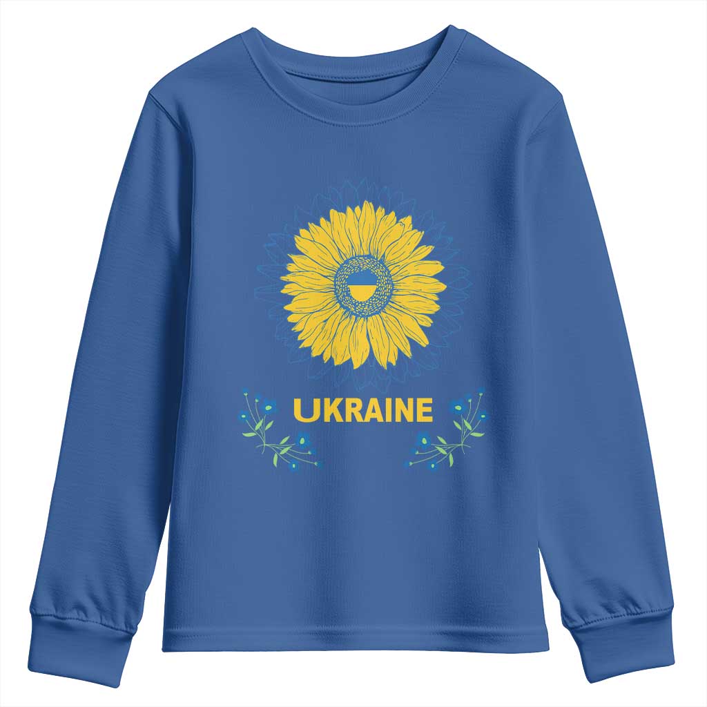 Ukraine Sunflower Youth Sweatshirt Ukrainian Flag