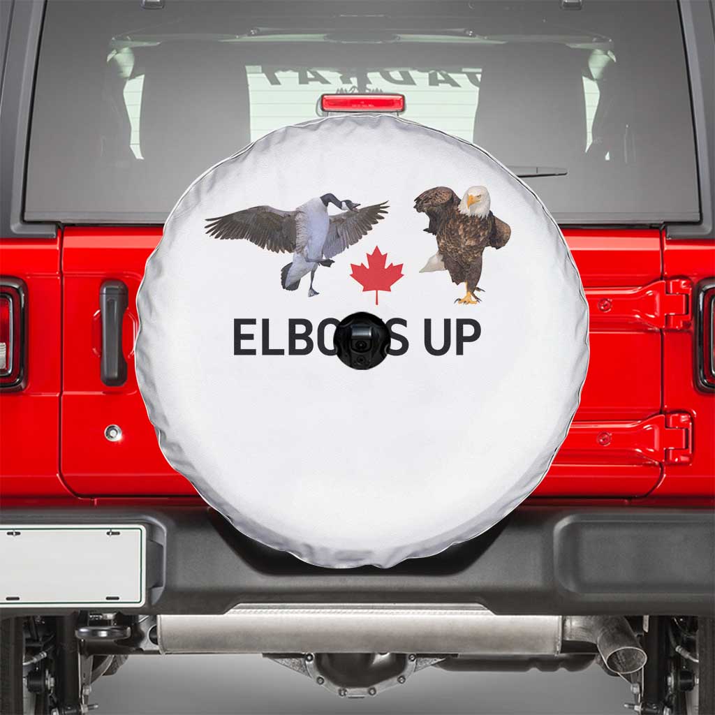 Elbows Up Spare Tire Cover Canada Goose Vs Eagle Maple Leaf TS02
