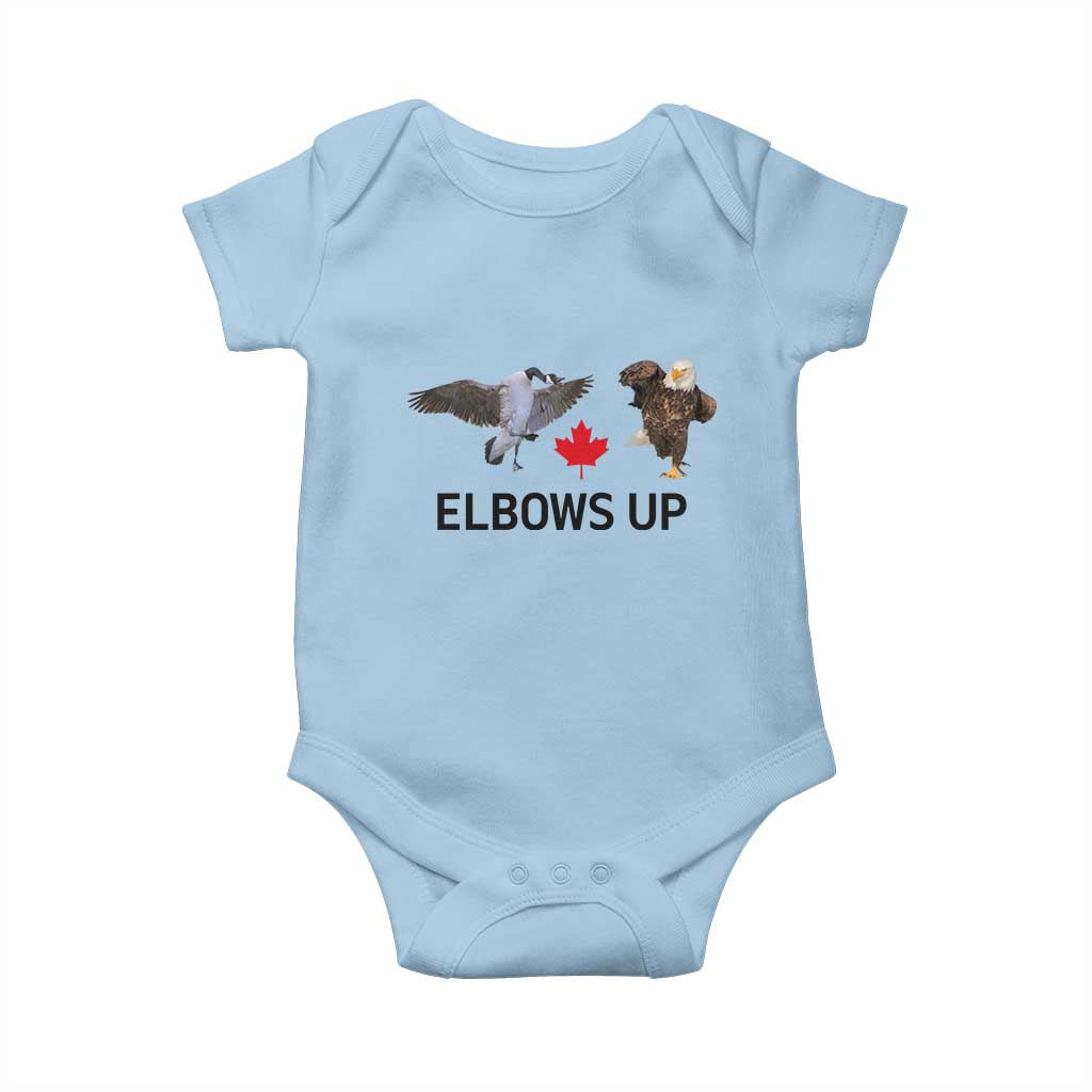 Elbows Up Baby Onesie Canada Goose Vs Eagle Maple Leaf TS02