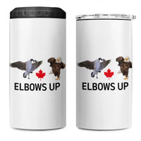 Elbows Up 4 in 1 Can Cooler Tumbler Canada Goose Vs Eagle Maple Leaf