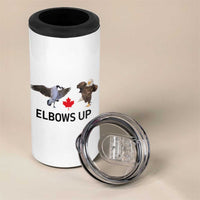 Elbows Up 4 in 1 Can Cooler Tumbler Canada Goose Vs Eagle Maple Leaf