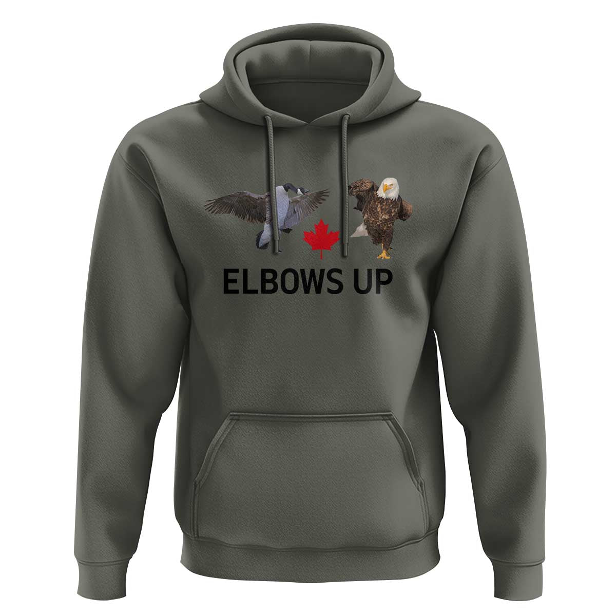 Elbows Up Hoodie Canada Goose Vs Eagle Maple Leaf TS02