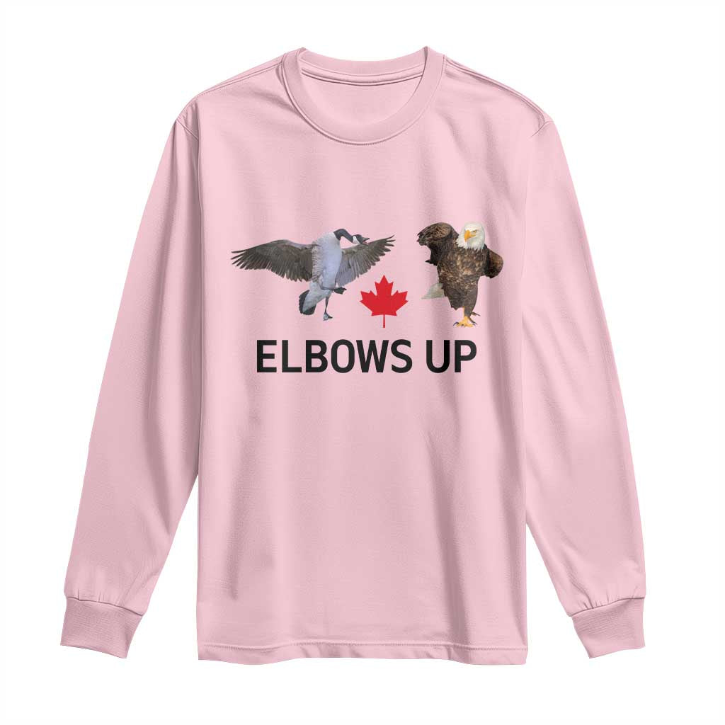 Elbows Up Long Sleeve Shirt Canada Goose Vs Eagle Maple Leaf TS02