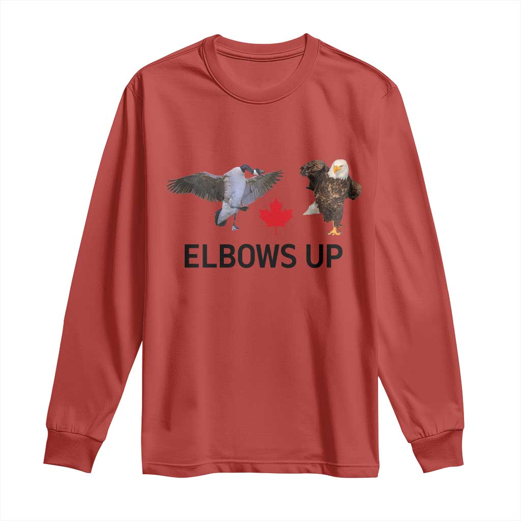 Elbows Up Long Sleeve Shirt Canada Goose Vs Eagle Maple Leaf TS02