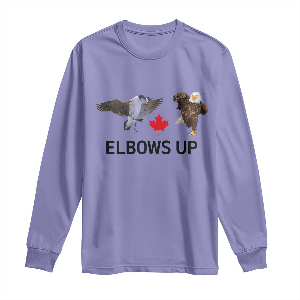 Elbows Up Long Sleeve Shirt Canada Goose Vs Eagle Maple Leaf TS02