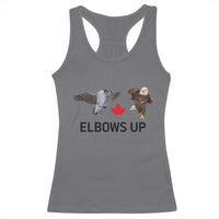 Elbows Up Racerback Tank Top Canada Goose Vs Eagle Maple Leaf TS02