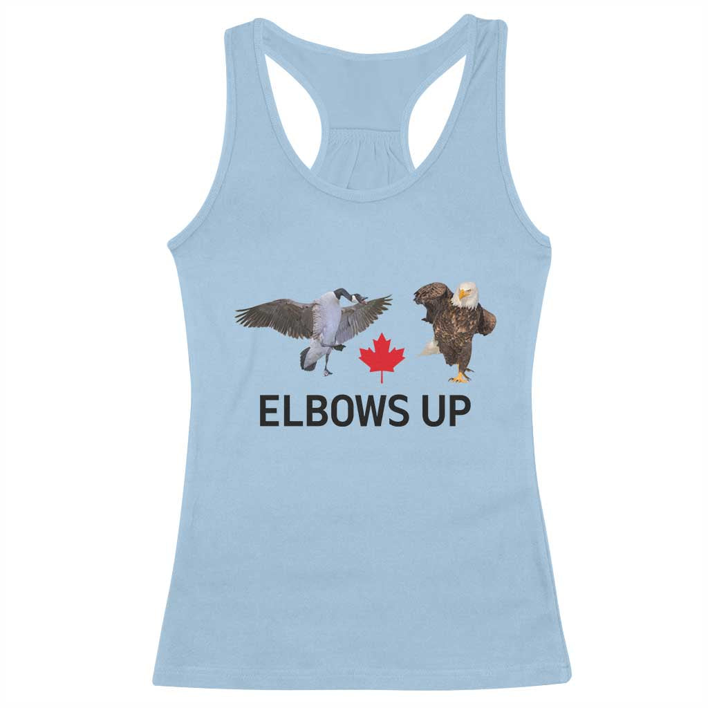Elbows Up Racerback Tank Top Canada Goose Vs Eagle Maple Leaf TS02
