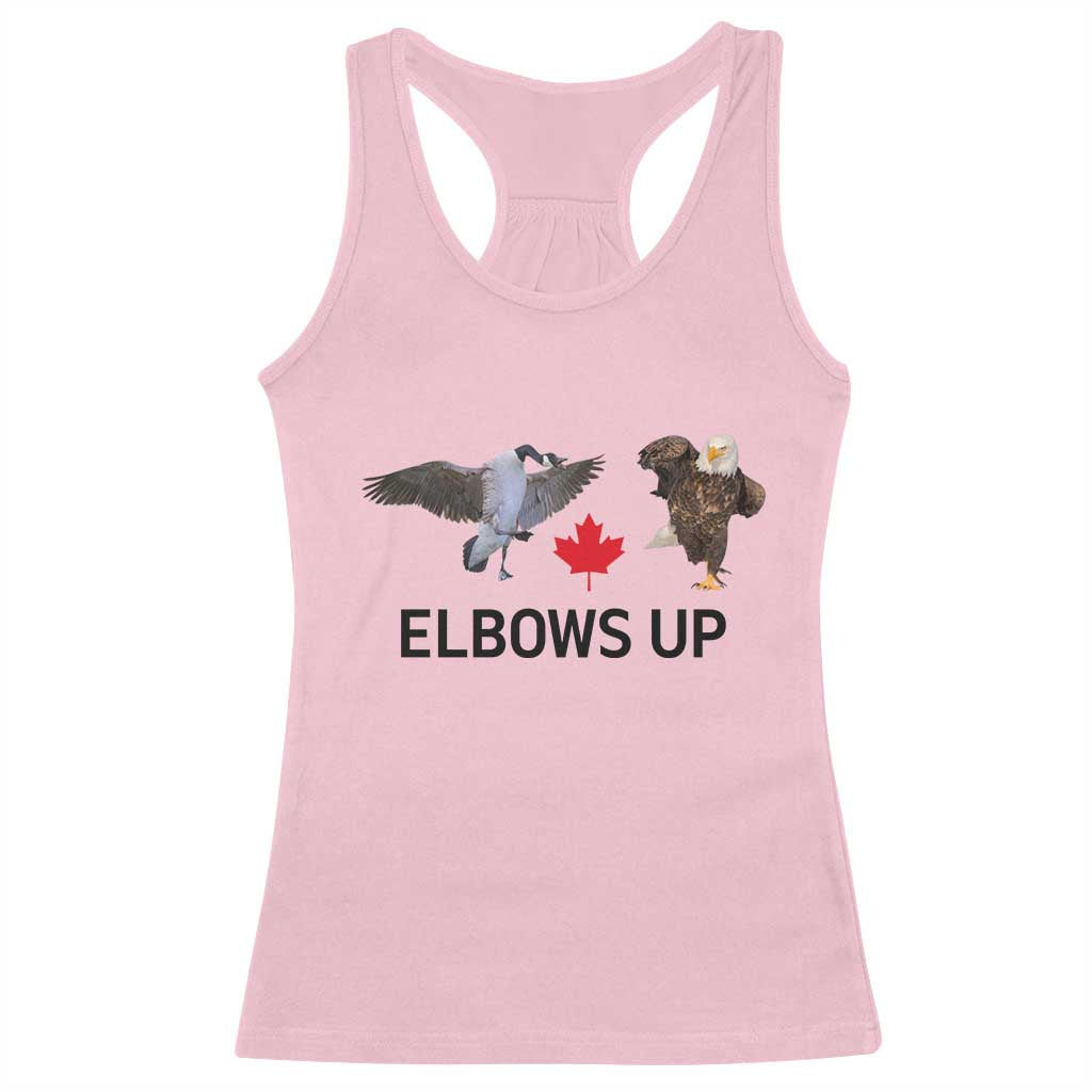 Elbows Up Racerback Tank Top Canada Goose Vs Eagle Maple Leaf TS02