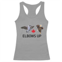 Elbows Up Racerback Tank Top Canada Goose Vs Eagle Maple Leaf TS02