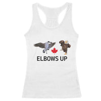 Elbows Up Racerback Tank Top Canada Goose Vs Eagle Maple Leaf TS02