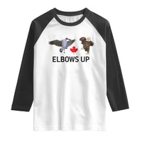 Elbows Up Raglan Shirt Canada Goose Vs Eagle Maple Leaf TS02