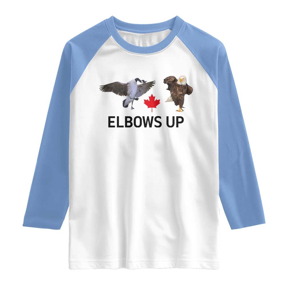 Elbows Up Raglan Shirt Canada Goose Vs Eagle Maple Leaf TS02
