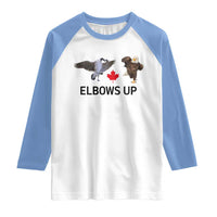 Elbows Up Raglan Shirt Canada Goose Vs Eagle Maple Leaf TS02