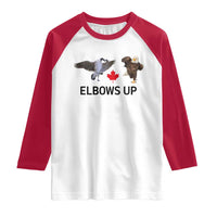 Elbows Up Raglan Shirt Canada Goose Vs Eagle Maple Leaf TS02