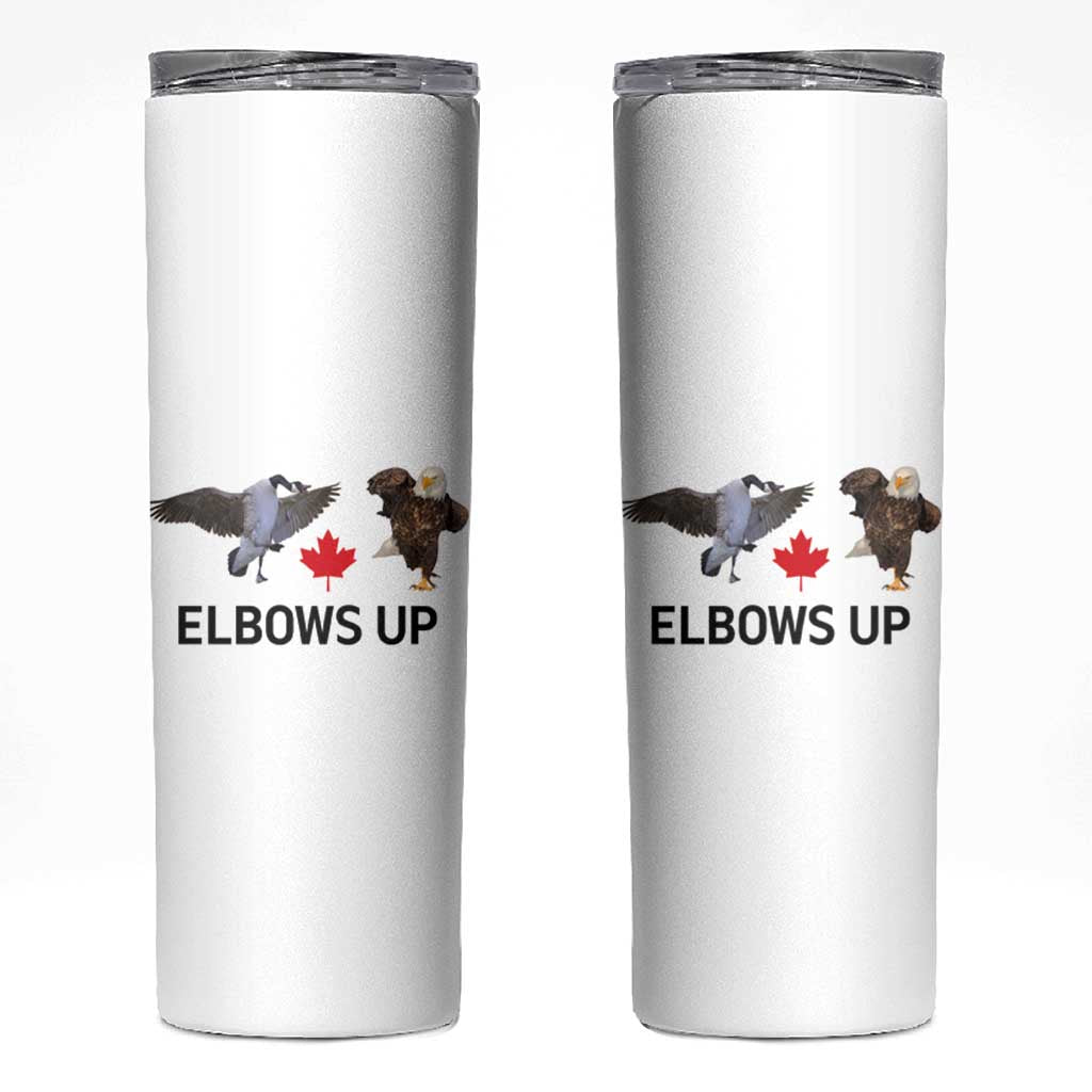 Elbows Up Skinny Tumbler Canada Goose Vs Eagle Maple Leaf