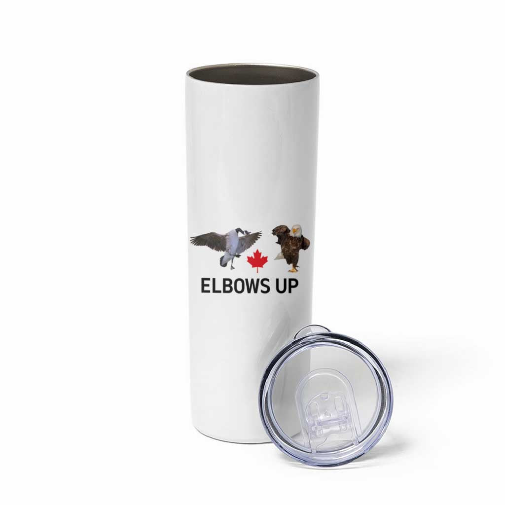 Elbows Up Skinny Tumbler Canada Goose Vs Eagle Maple Leaf