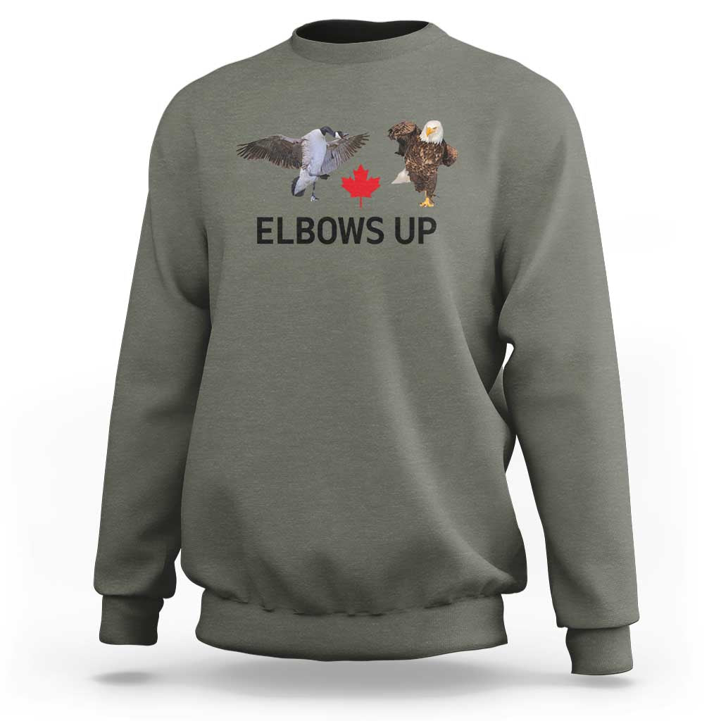 Elbows Up Sweatshirt Canada Goose Vs Eagle Maple Leaf TS02