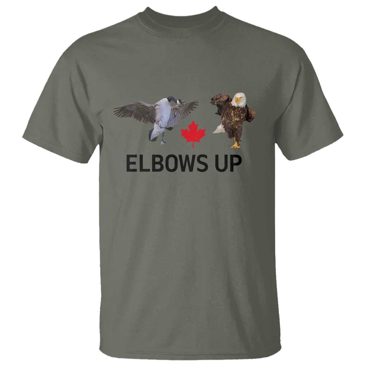 Elbows Up T Shirt Canada Goose Vs Eagle Maple Leaf TS02