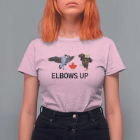 Elbows Up T Shirt For Women Canada Goose Vs Eagle Maple Leaf TS02