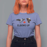 Elbows Up T Shirt For Women Canada Goose Vs Eagle Maple Leaf TS02