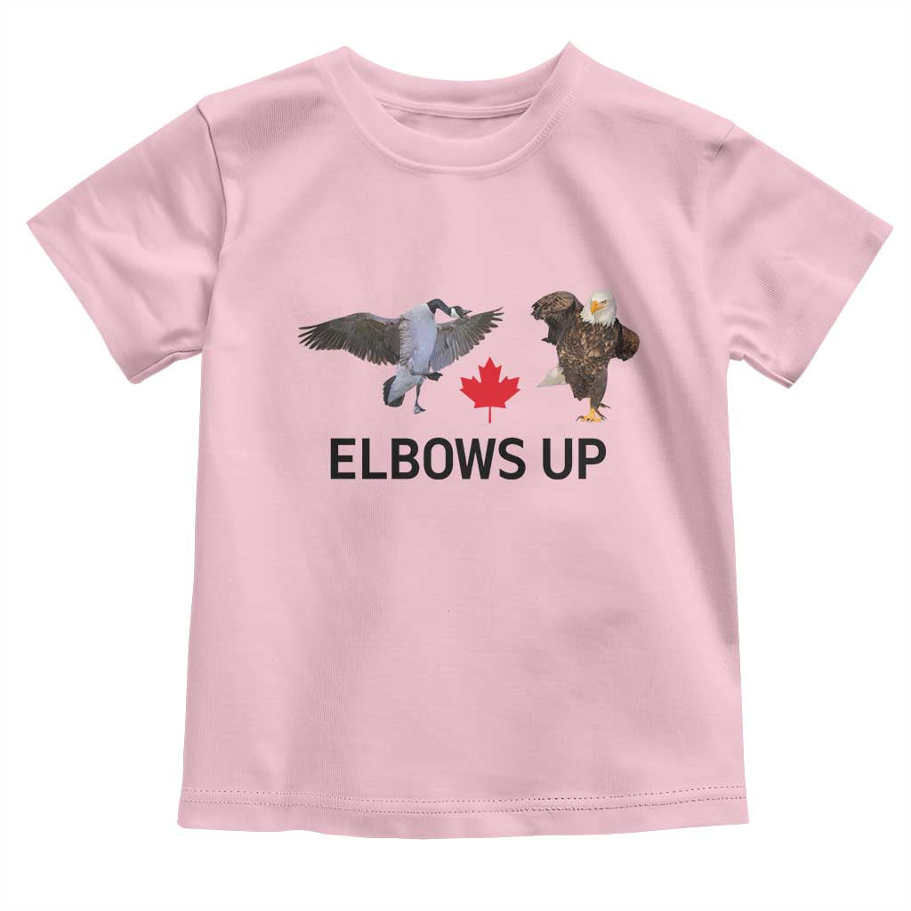 Elbows Up Toddler T Shirt Canada Goose Vs Eagle Maple Leaf TS02
