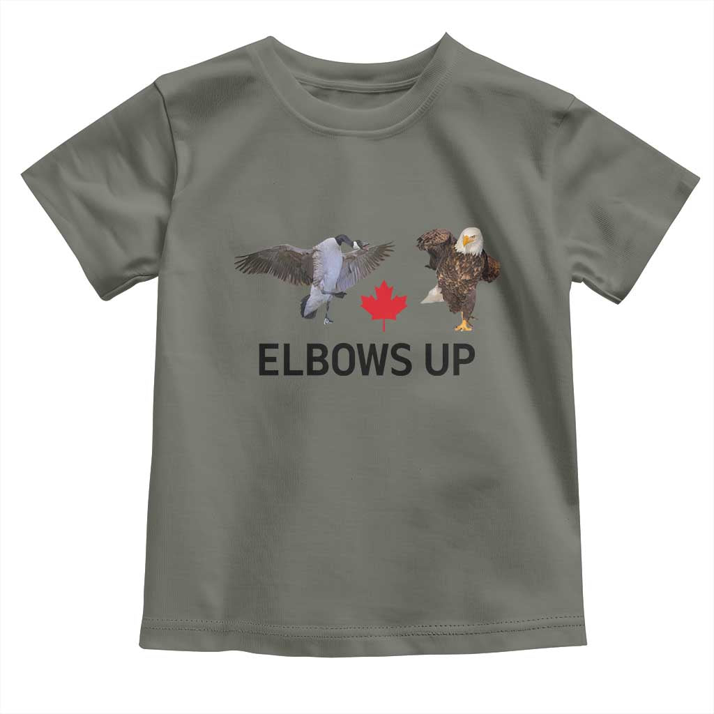 Elbows Up Toddler T Shirt Canada Goose Vs Eagle Maple Leaf TS02