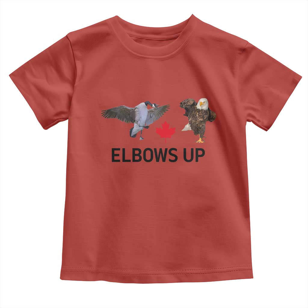 Elbows Up Toddler T Shirt Canada Goose Vs Eagle Maple Leaf TS02