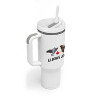 Elbows Up Tumbler With Handle Canada Goose Vs Eagle Maple Leaf