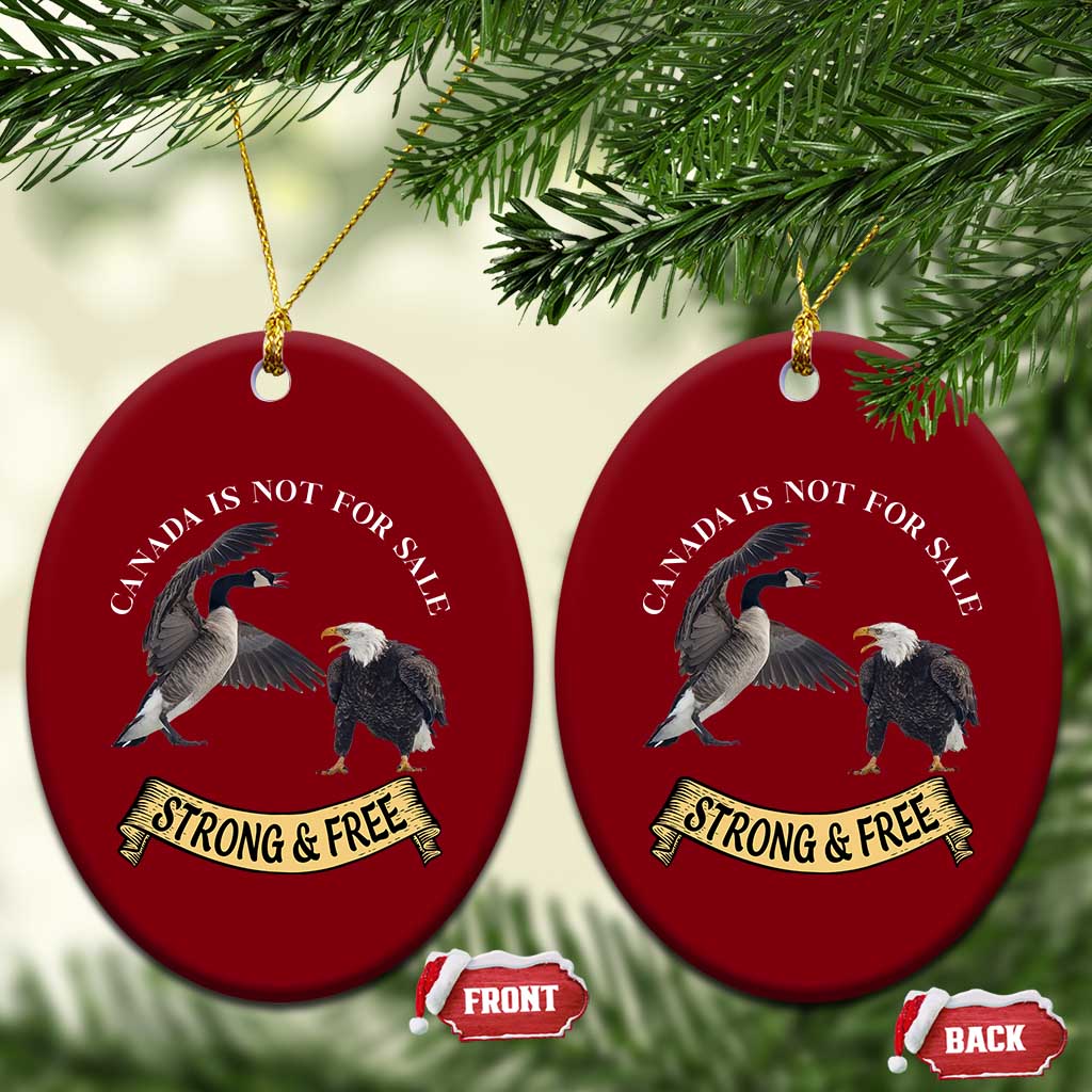 Elbows Up Ceramic Ornament Canada Is Not For Sale Goose Vs Eagle - Wonder Print Shop