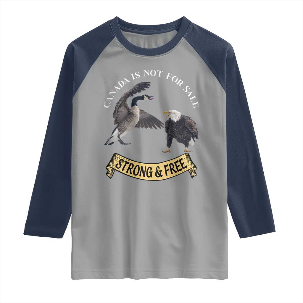 Elbows Up Raglan Shirt Canada Is Not For Sale Goose Vs Eagle