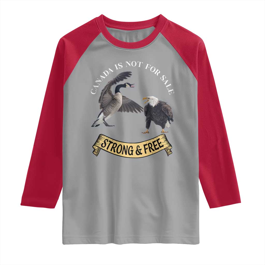 Elbows Up Raglan Shirt Canada Is Not For Sale Goose Vs Eagle