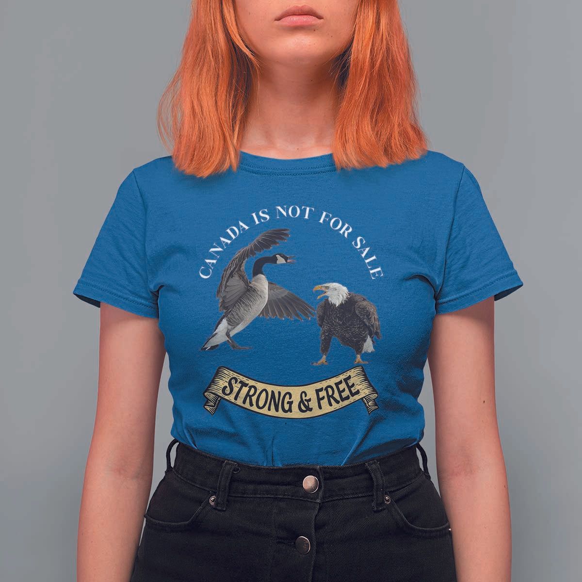 Elbows Up T Shirt For Women Canada Is Not For Sale Goose Vs Eagle