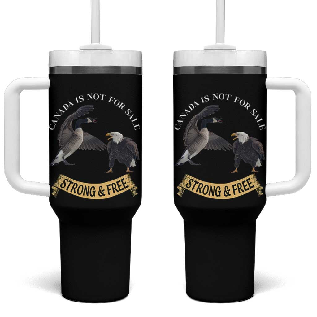 Elbows Up Tumbler With Handle Canada Is Not For Sale Goose Vs Eagle