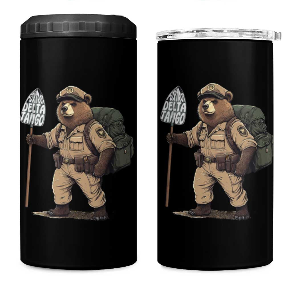 Foxtrot Delta Tango Resist Bear 4 in 1 Can Cooler Tumbler
