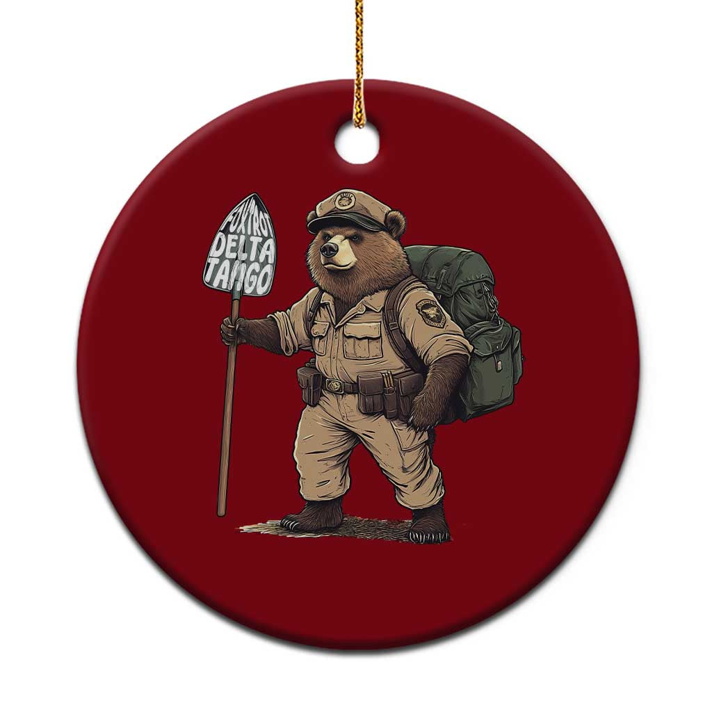 Foxtrot Delta Tango Resist Bear Ceramic Ornament - Wonder Print Shop