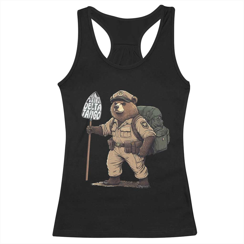 Foxtrot Delta Tango Resist Bear Racerback Tank Top