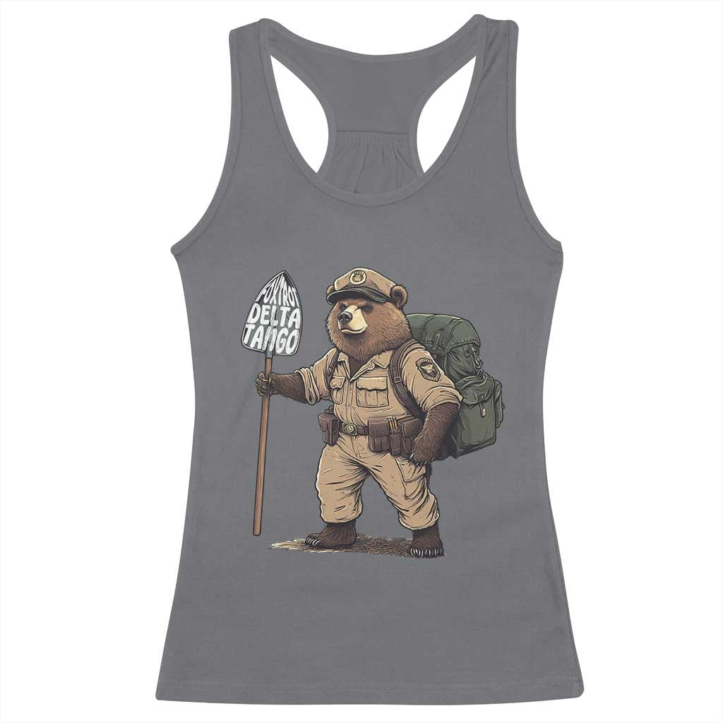 Foxtrot Delta Tango Resist Bear Racerback Tank Top