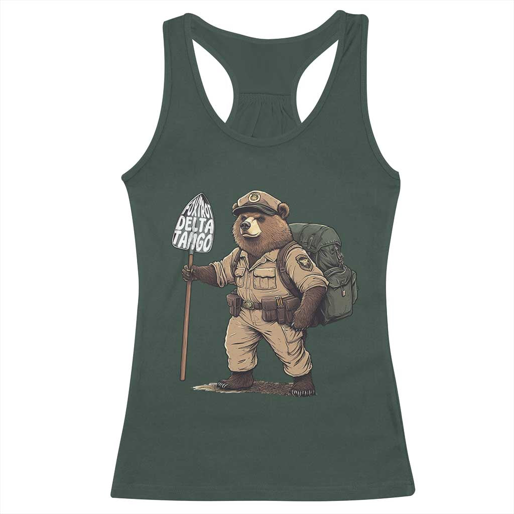 Foxtrot Delta Tango Resist Bear Racerback Tank Top