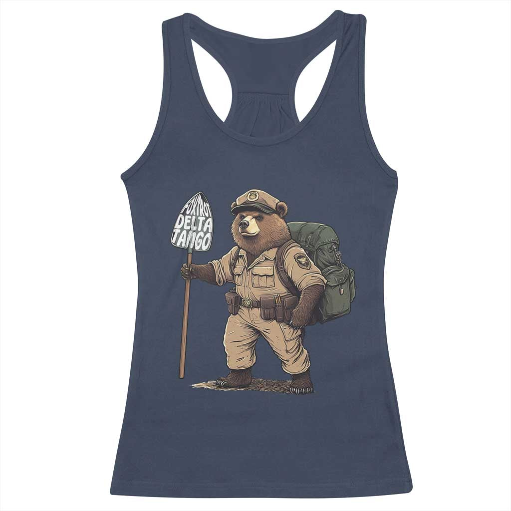 Foxtrot Delta Tango Resist Bear Racerback Tank Top