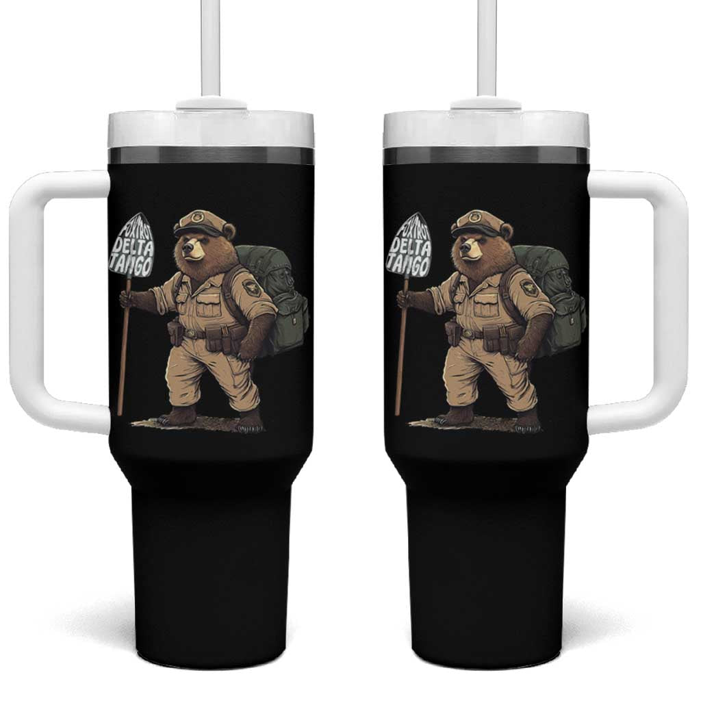 Foxtrot Delta Tango Resist Bear Tumbler With Handle
