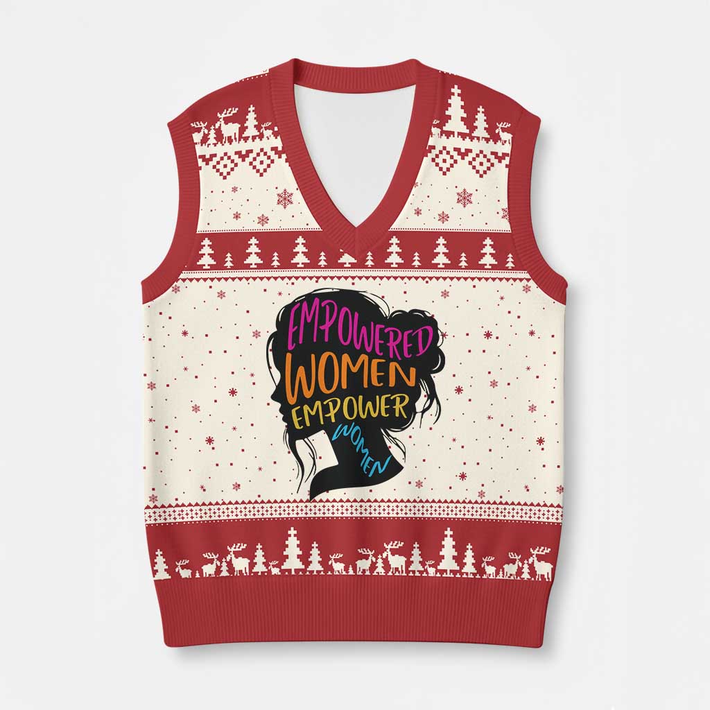 Empowered Women Empower Women V-Neck Knit Sweater Vest - Wonder Print Shop