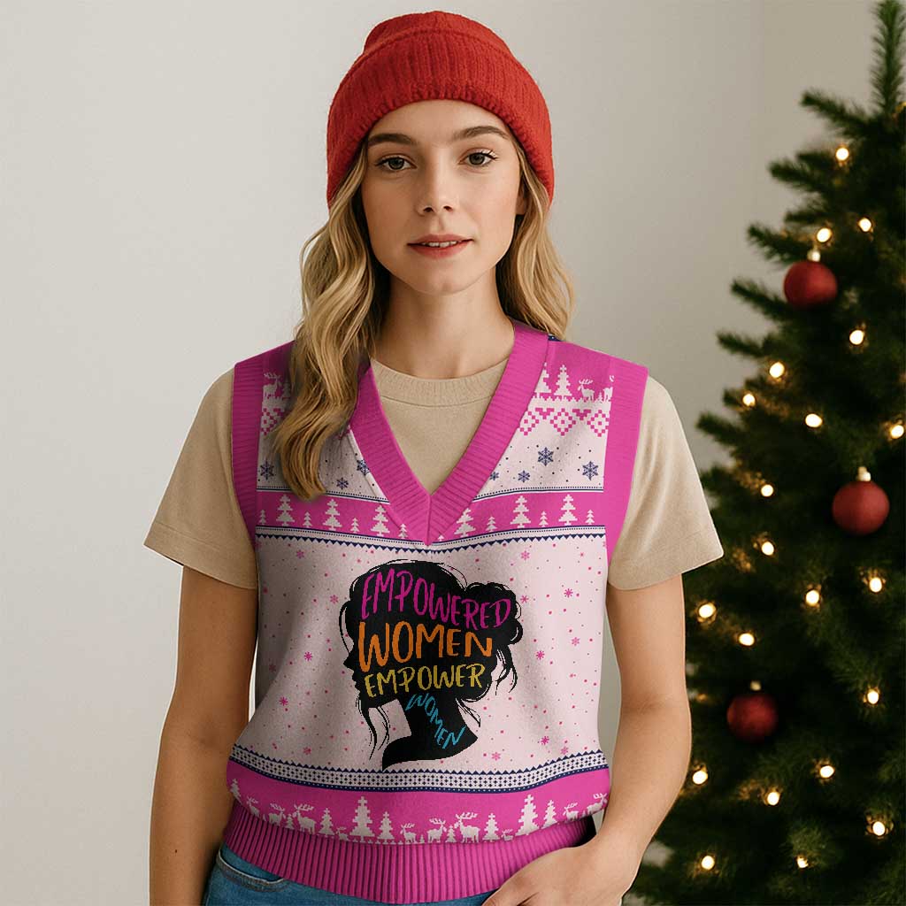 Empowered Women Empower Women V-Neck Knit Sweater Vest - Wonder Print Shop