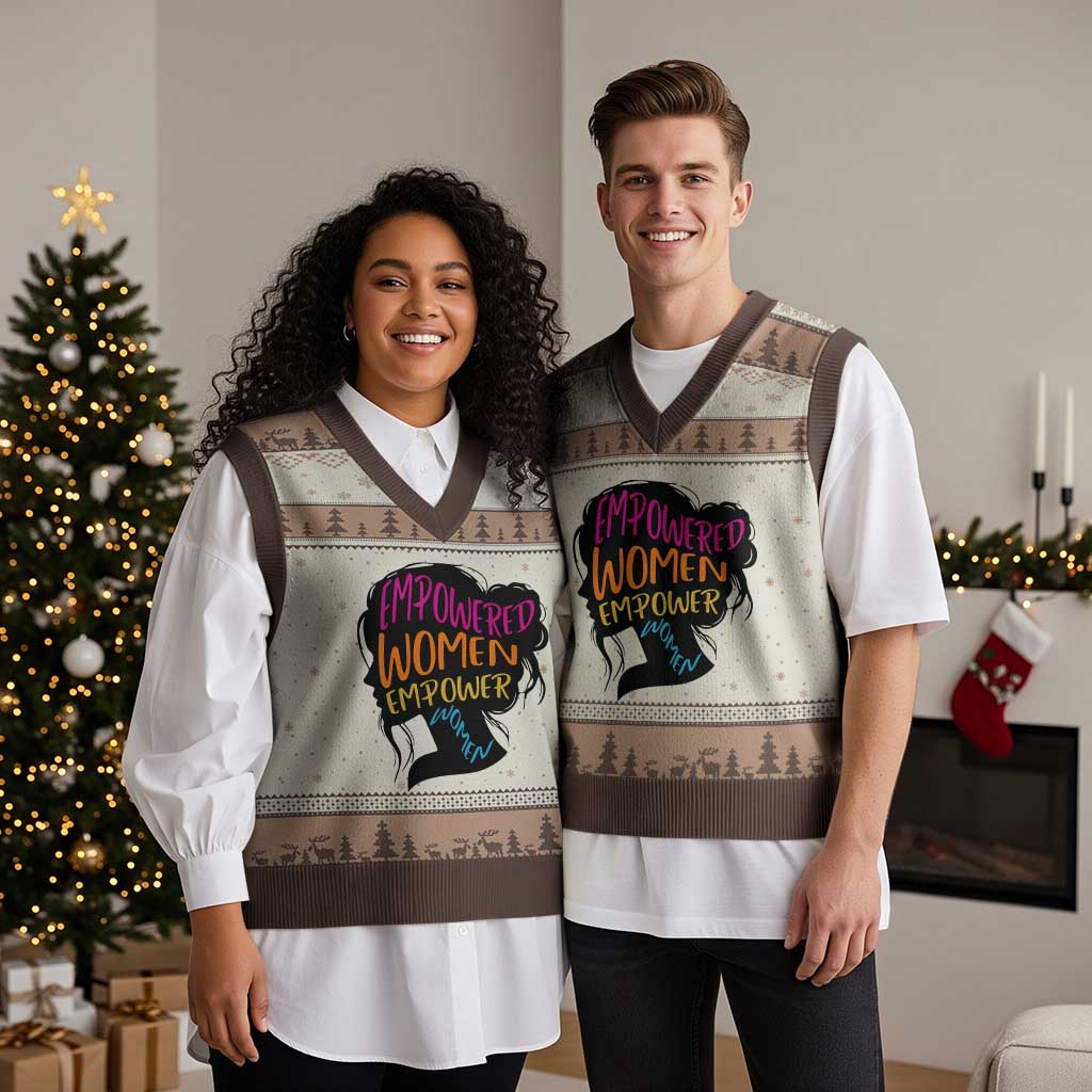 Empowered Women Empower Women V-Neck Knit Sweater Vest - Wonder Print Shop