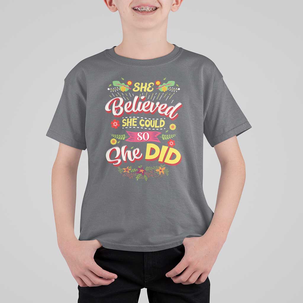 She Believed She Could So She Did T Shirt For Kid