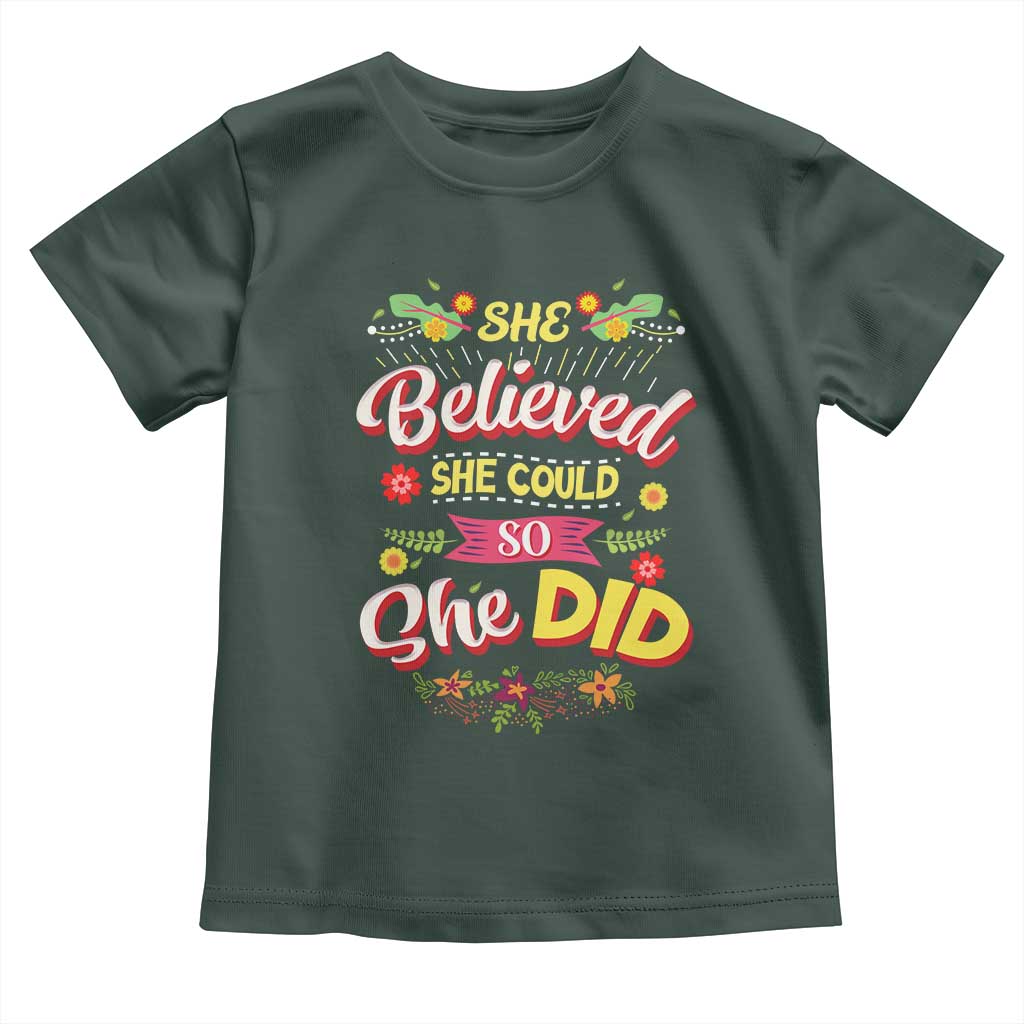 She Believed She Could So She Did Toddler T Shirt
