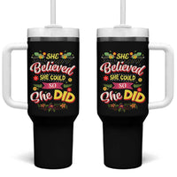 She Believed She Could So She Did Tumbler With Handle