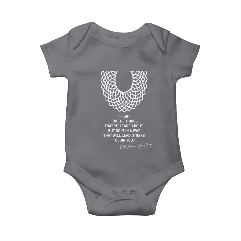 RGB Inspirational Quotes Baby Onesie Fight For The Things You Care About